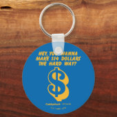 Porte-clés Caddyshack | Hey, Tu Veux Faire 14 $ La Dure Façon (Recto)