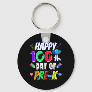 Porte-clés Cadeau 100e jour d'école 100 jours de pré-maternel