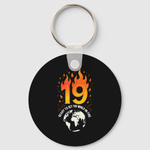 Porte-clés Cadeau 19e anniversaire _ Prêt à mettre le monde e