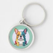 Porte-clés Cadeau amusant pour Bouledogue Français  (Devant)