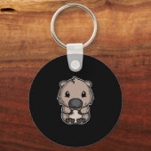 Porte-clés Cadeau animal Cute Wombat (Recto)