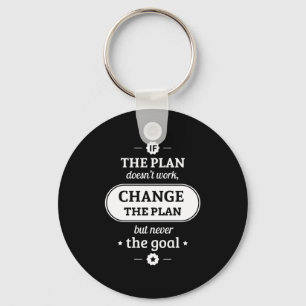 Porte-clés Cadeau Anniversaire Changez Le Plan Mais Jamais L'