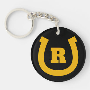 Porte-clés cadeau avec logo monogramme fer à cheva