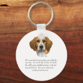 Porte-clés Cadeau Beagle MÂLE (Recto)