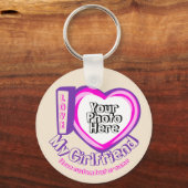 Porte-clés Cadeau Beige J'aime Mon amie Anniversaire (Recto)