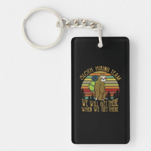 Porte-clés Cadeau Camper Équipe Vintage de Randonnée Sloth