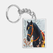 Porte-clés 🤎 Cadeau Cheval Alezan Pour Les Fans D'équitation (Devant gauche)