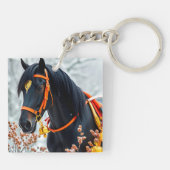 Porte-clés 🤎 Cadeau Cheval Alezan Pour Les Fans D'équitation (Dos)