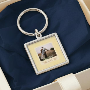 Porte-clés Cadeau Chic et Personnalisé avec Texte et Photo po