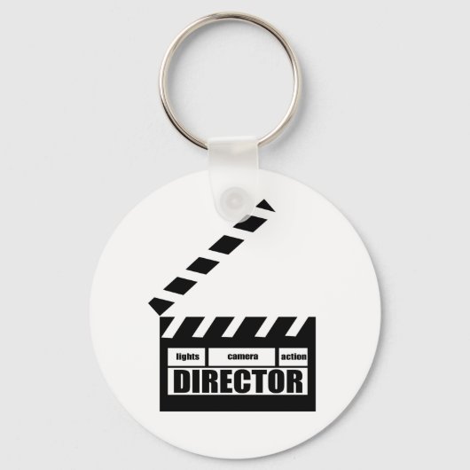 Porte-clés Cadeau Clapboard de réalisateur de films personnal (Recto)