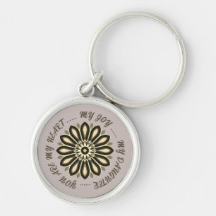 PORTE-CLÉS CADEAU COLORÉ FLEUR POUR MAMAN PAPA SŒUR FILS PATR