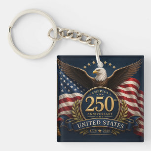 Porte-clés Cadeau commémoratif patriotique 250e anniversaire