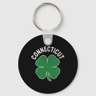 Porte-clés Cadeau Connecticut Saint-Patrick Trèfle Irlandais-