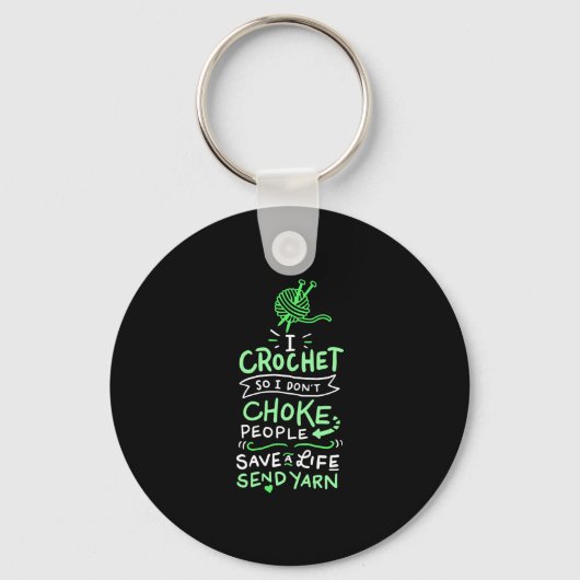 Porte-clés Cadeau Crochet Crocheter (Recto)