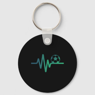 Porte-clés Cadeau d'amour de football de ligne de battement d