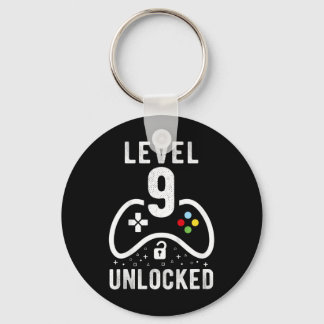 Porte-clés Cadeau d'anniversaire 9 ans Niveau 9 Débloqué Jeu 