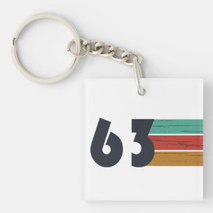 Porte-clés Cadeau d'anniversaire de naissance en 1963