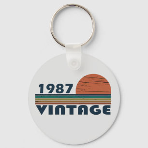Porte-clés Cadeau d'anniversaire de naissance en 1987