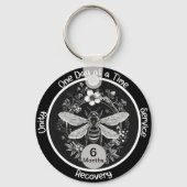 Porte-clés Cadeau d'anniversaire de sobriété personnalisé - a (Recto)