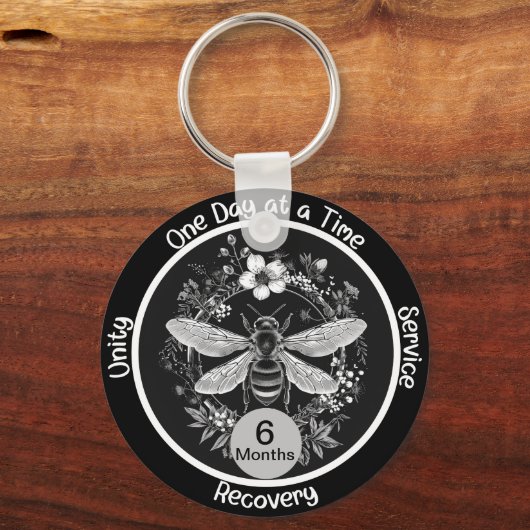 Porte-clés Cadeau d'anniversaire de sobriété personnalisé - a (Recto)