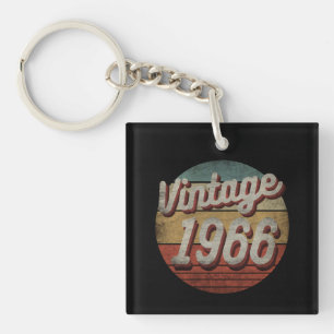 PORTE-CLÉS CADEAU D'ANNIVERSAIRE HOMMES FEMMES 1966 VINTAGE