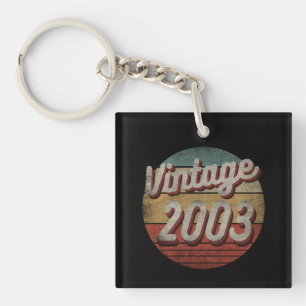 PORTE-CLÉS CADEAU D'ANNIVERSAIRE HOMMES FEMMES VINTAGE 2003