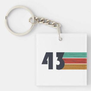 Porte-clés Cadeau d'anniversaire vintage né en 1943