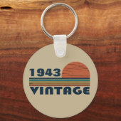 Porte-clés Cadeau d'anniversaire vintage personnalisé (Recto)