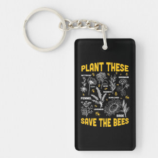 Porte-clés Cadeau d'apiculteur | Plantez ceci Sauvez les abei