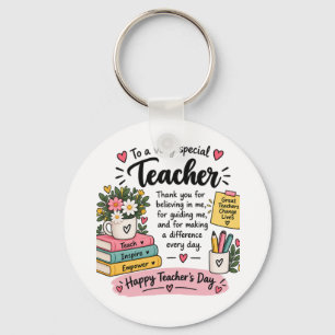 Porte-clés Cadeau d'appréciation pour l'enseignant Bonne fê