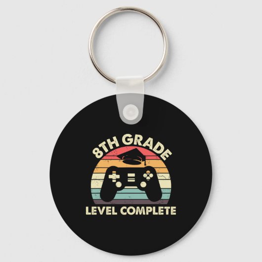Porte-clés Cadeau de 8e année complète pour Gamer (Recto)