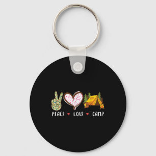 Porte-clés Cadeau de camp de paix d'amour pour hommes femmes