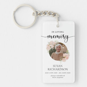 Porte-clés Cadeau de célébration de vie de funérailles floral