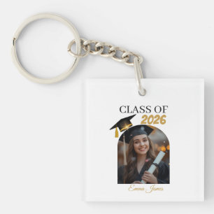 Porte-clés Cadeau de chaîne de clés de fin d'études personnal