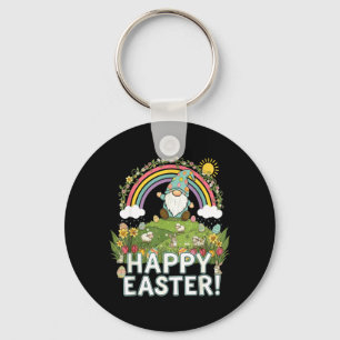 Porte-clés Cadeau de chasse aux œufs de gnome de jardin de Pâ