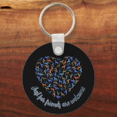 Porte-clés Cadeau de chien artistique - Cœur de Do (Recto)