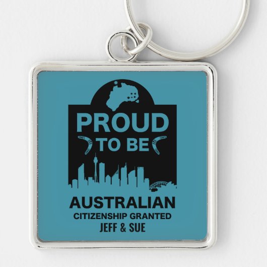 Porte-clés Cadeau de citoyenneté australienne (Devant)