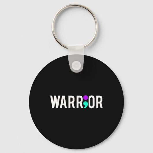 Porte-clés Cadeau de conception de guerrier de sensibilisatio (Recto)