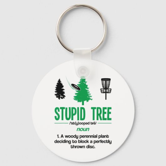 Porte-clés Cadeau de dictionnaire de nom d'arbre stupide de g (Recto)