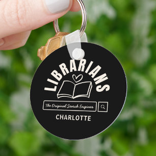Porte-clés Cadeau de dicton drôle de bibliothécaire pour les