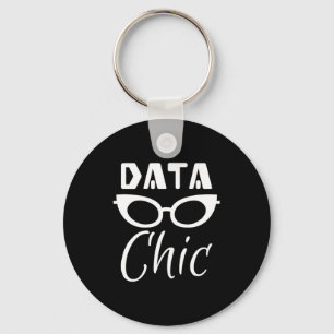 Porte-clés Cadeau de données chic science des données Monde B