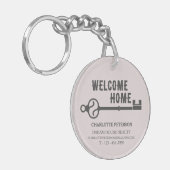 Porte-clés Cadeau de fermeture de l'immobilier personnalisé (Devant gauche)