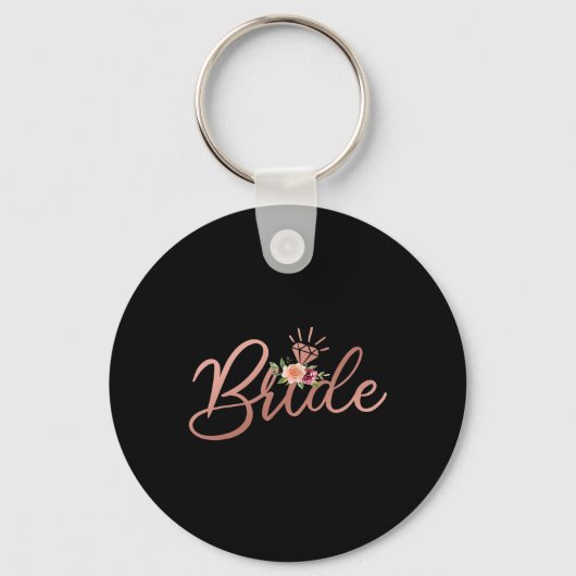 Porte-clés Cadeau de Fête de Fiançailles de la Mariée (Recto)