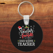 Porte-clés Cadeau de fête de Noël de l'enseignant du secondai (Recto)