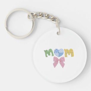 Porte-clés Cadeau de fête des mères en patchwork maman person
