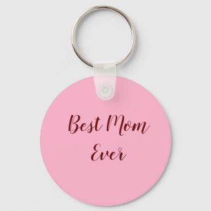 Porte-clés Cadeau de fête des mères rose rouge meilleur maman