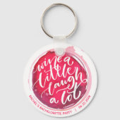 Porte-clés Cadeau de fête « Vin un peu, rira bien » (Verso)