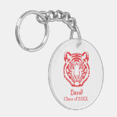Porte-clés Cadeau de fin d'études mascotte Reg Tiger (Devant gauche)