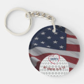 Porte-clés Cadeau de Golfer avec Porte - clé Initiales (Devant)