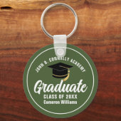 Porte-clés Cadeau de graduation sur mesure de l'Armée verte (Recto)